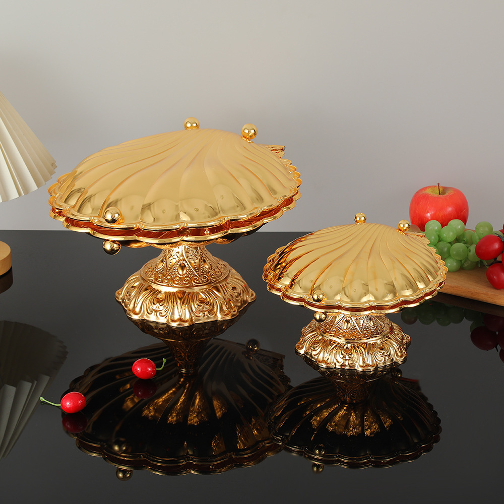 Home Cooking Dishes - Creative Shell Shape Candy Box, Gold