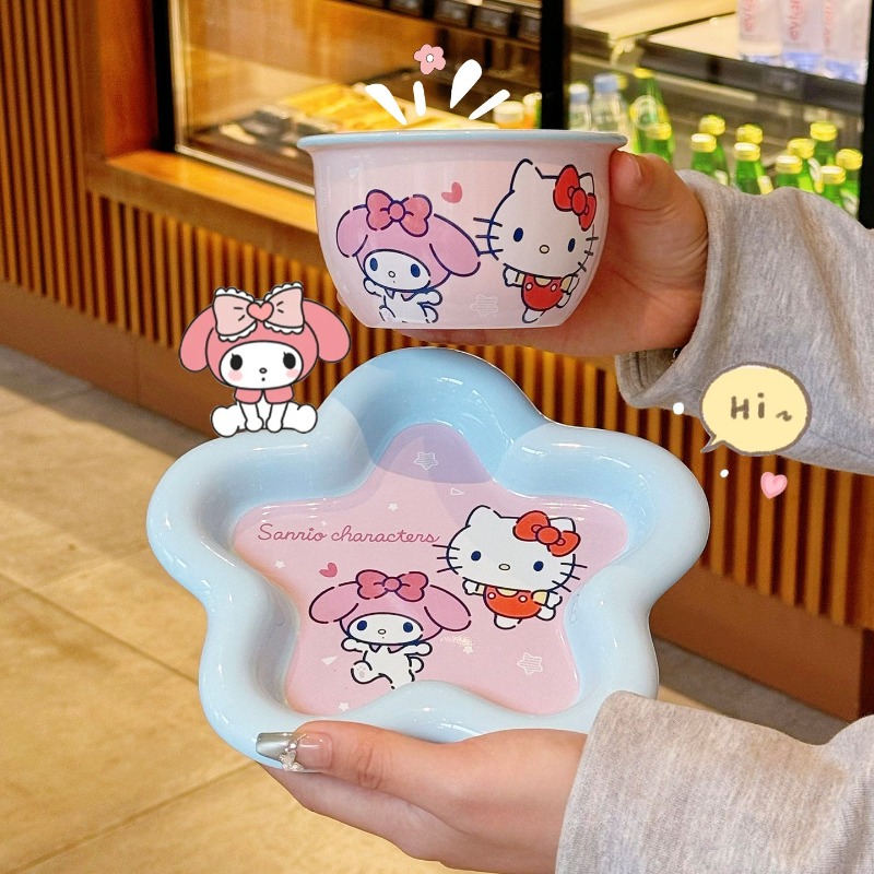 Cartoon Cat Print Ceramic Dinn - Home Cooking Dishes recension och pris