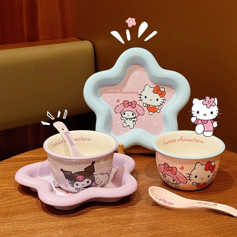 Cartoon Cat Print Ceramic Dinn - Home Cooking Dishes recension och pris